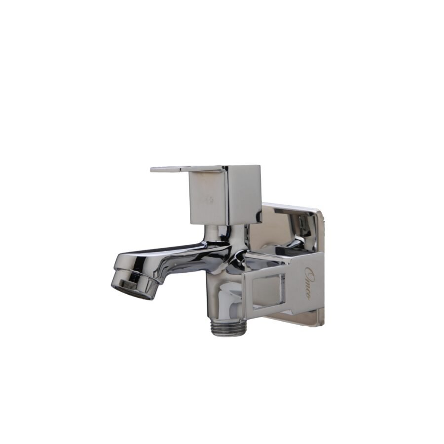 Cube Two-Way Brass Bib Tap with Flange