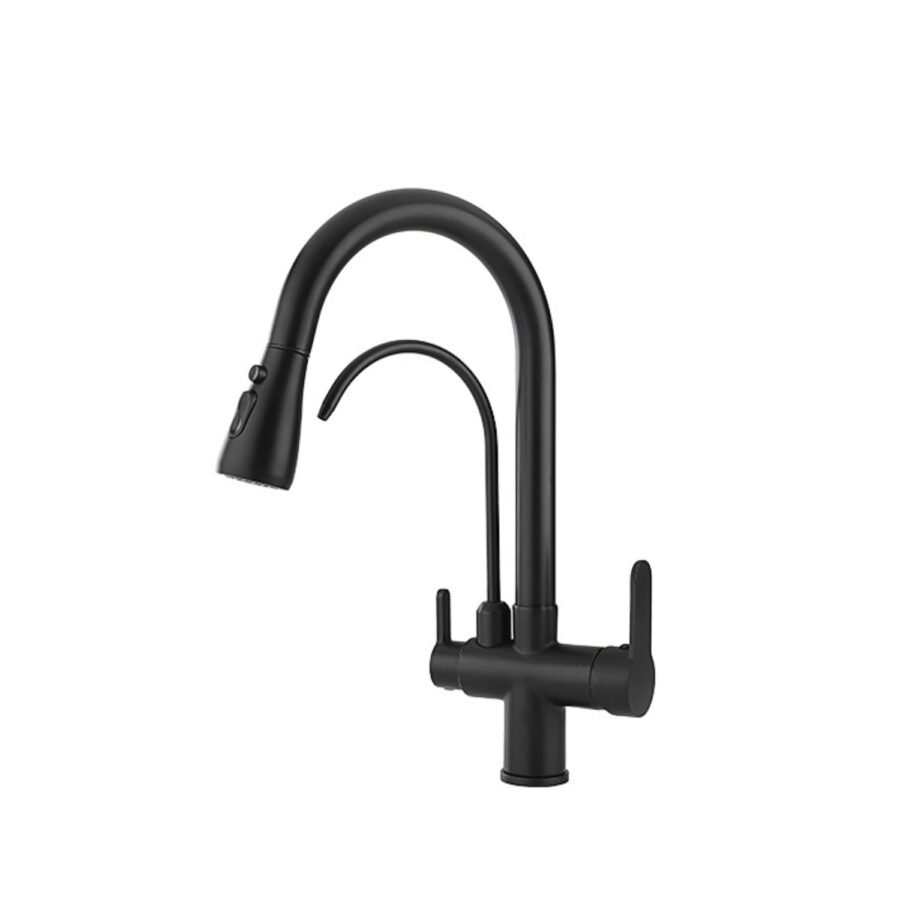 mistral-black-2-in-1-pull-out-kitchen-sink-mixer-faucet-with-ro-tap