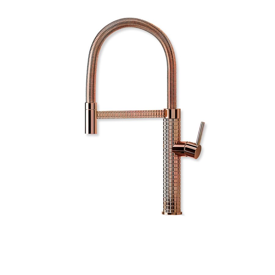 Regent Rose Gold Flexible Pull-out Kitchen Sink Mixer Tap