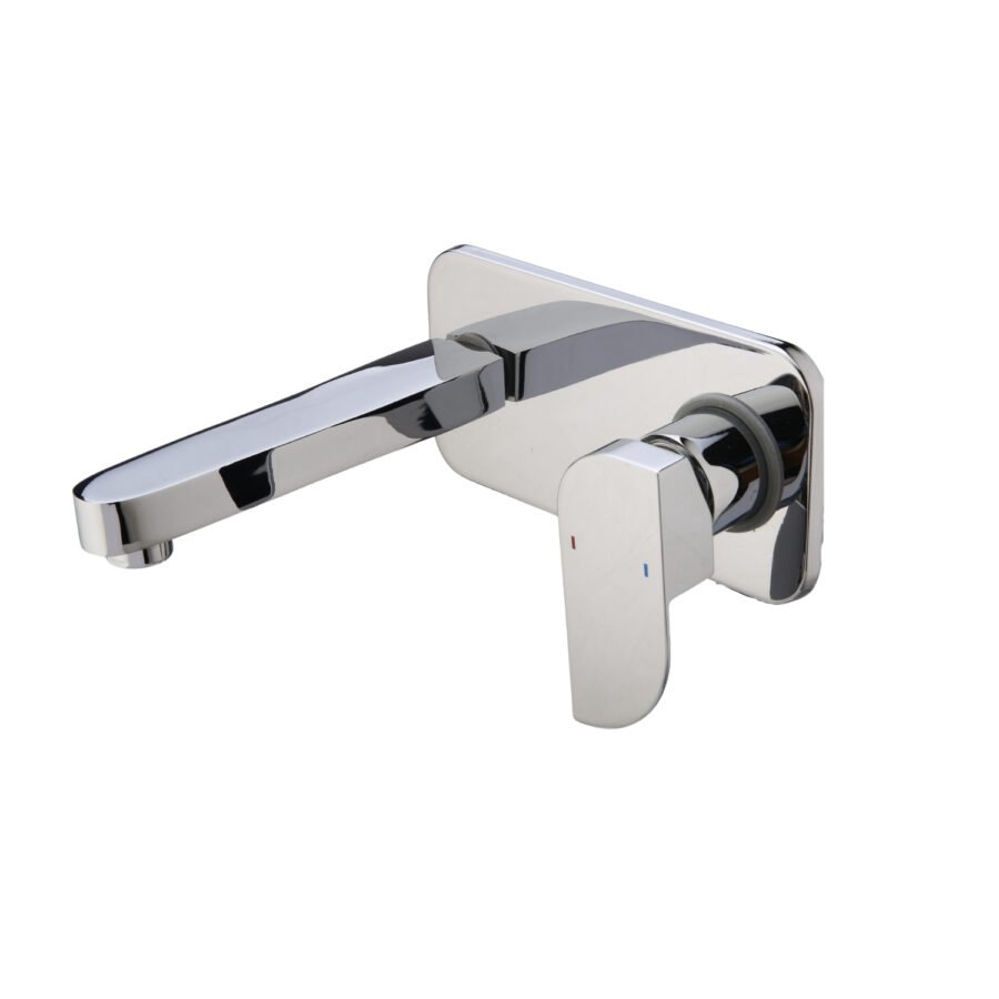 Tiaara Wall Mount Single Lever Wash Basin Mixer Tap with Flange Plate