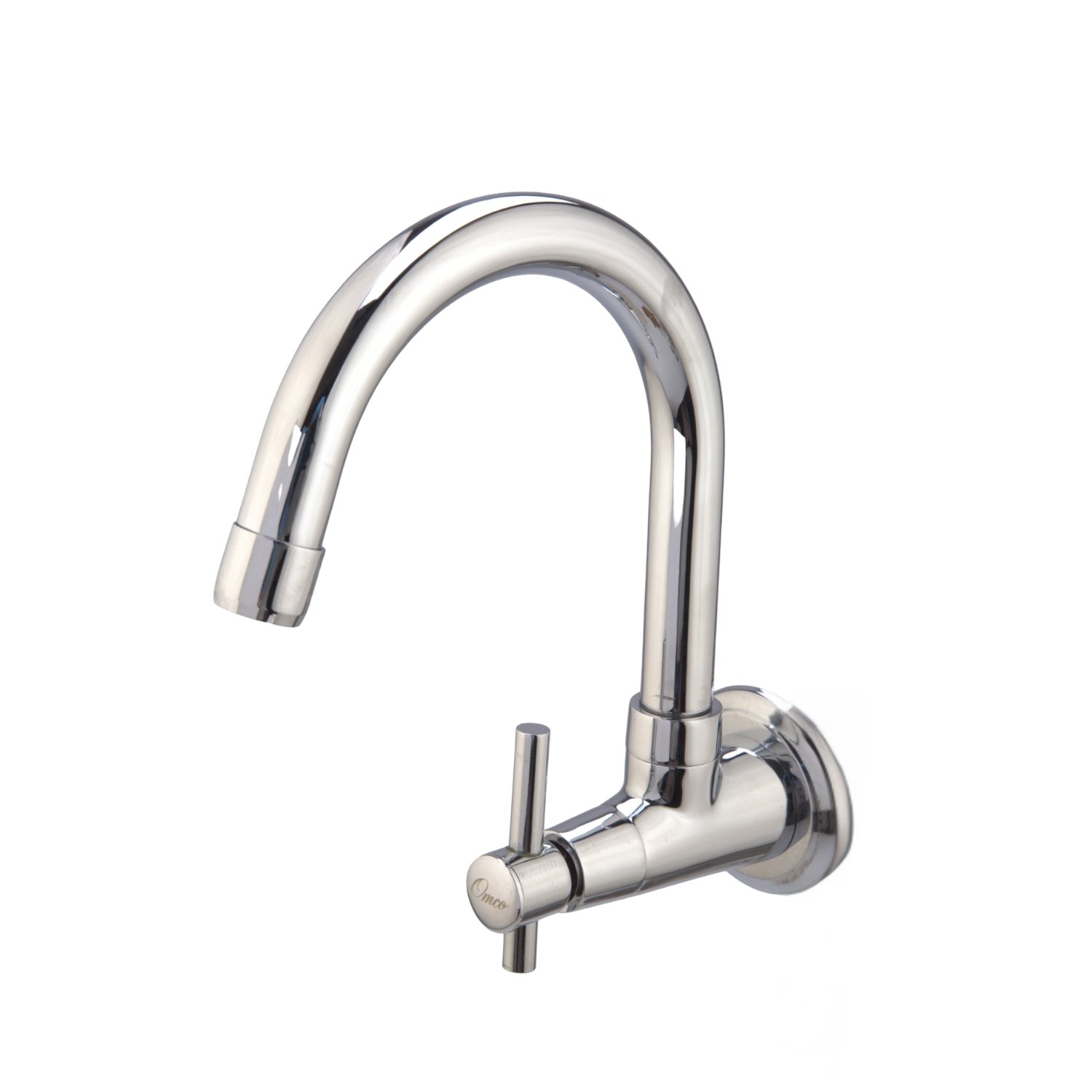 Pinnacle Wall Mount Kitchen Sink Tap with Swivel Spout (Sink Cock - Brass)