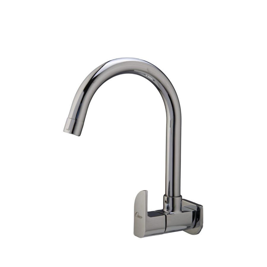 Tiaara Wall Mount Kitchen Sink Tap with Swivel Spout & Flange (Sink Cock)