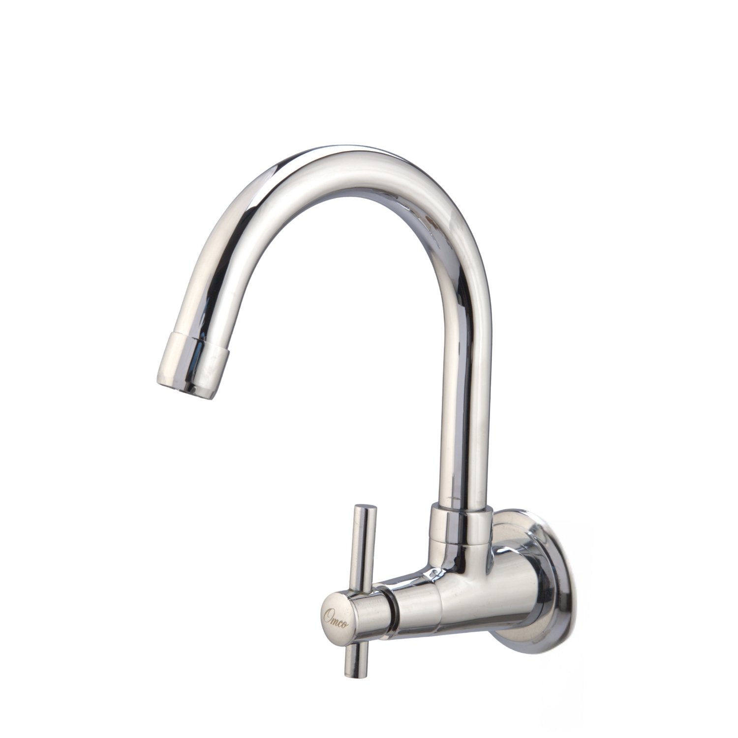 Pinnacle Wall Mount Kitchen Sink Tap with Swivel Spout (Sink Cock - Brass) - Image 3