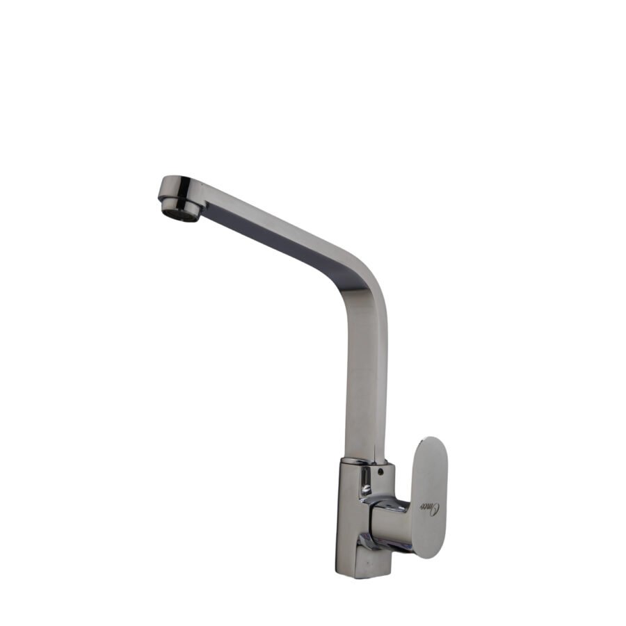 Arc Table Mount Kitchen Sink Tap with Flat Swivel Spout (Swan Neck)
