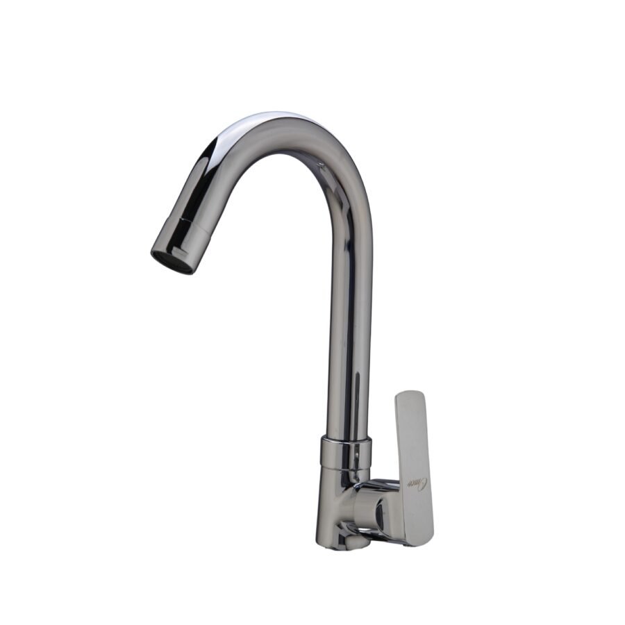 Iconic Table Mount Kitchen Sink Tap with Swivel Spout (Swan Neck)