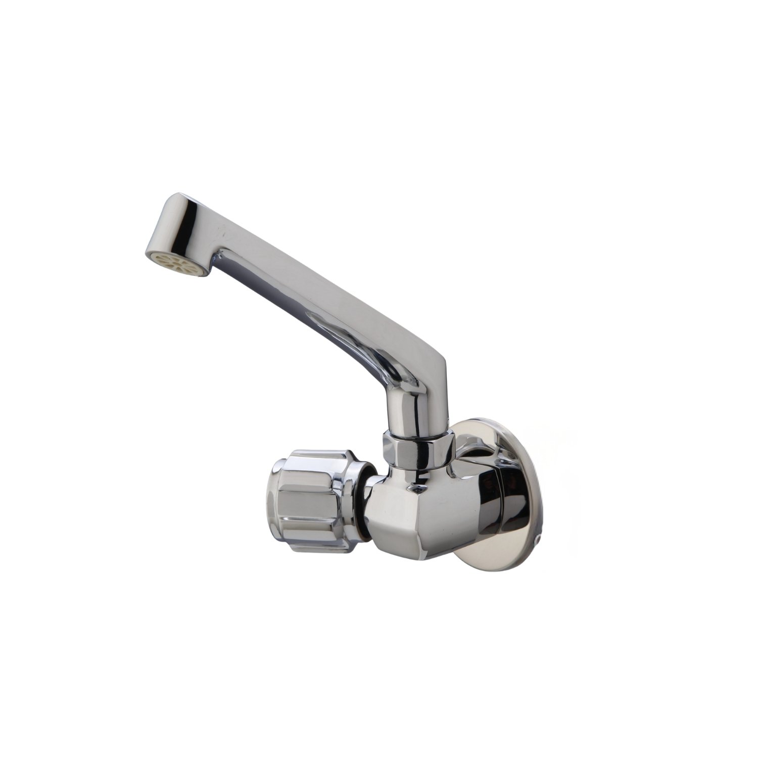 Deluxe Wall Mount Jumbo (Left-Knob) Kitchen Sink Tap with Swivel Spout - Image 5