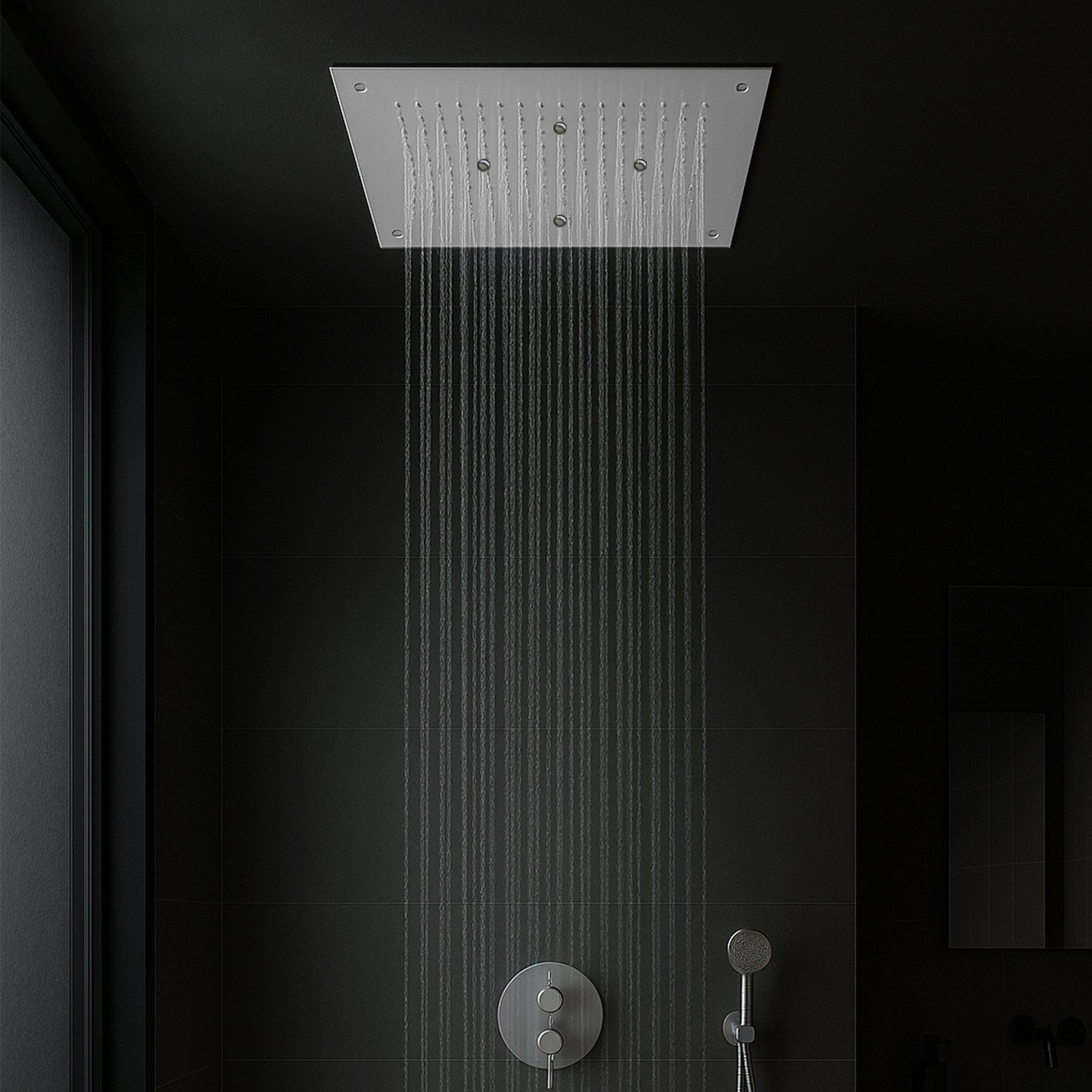 Celeste Dual Flow - Rainfall & Mist Luxury Spa Ceiling Shower (24x24 inches) - Image 2