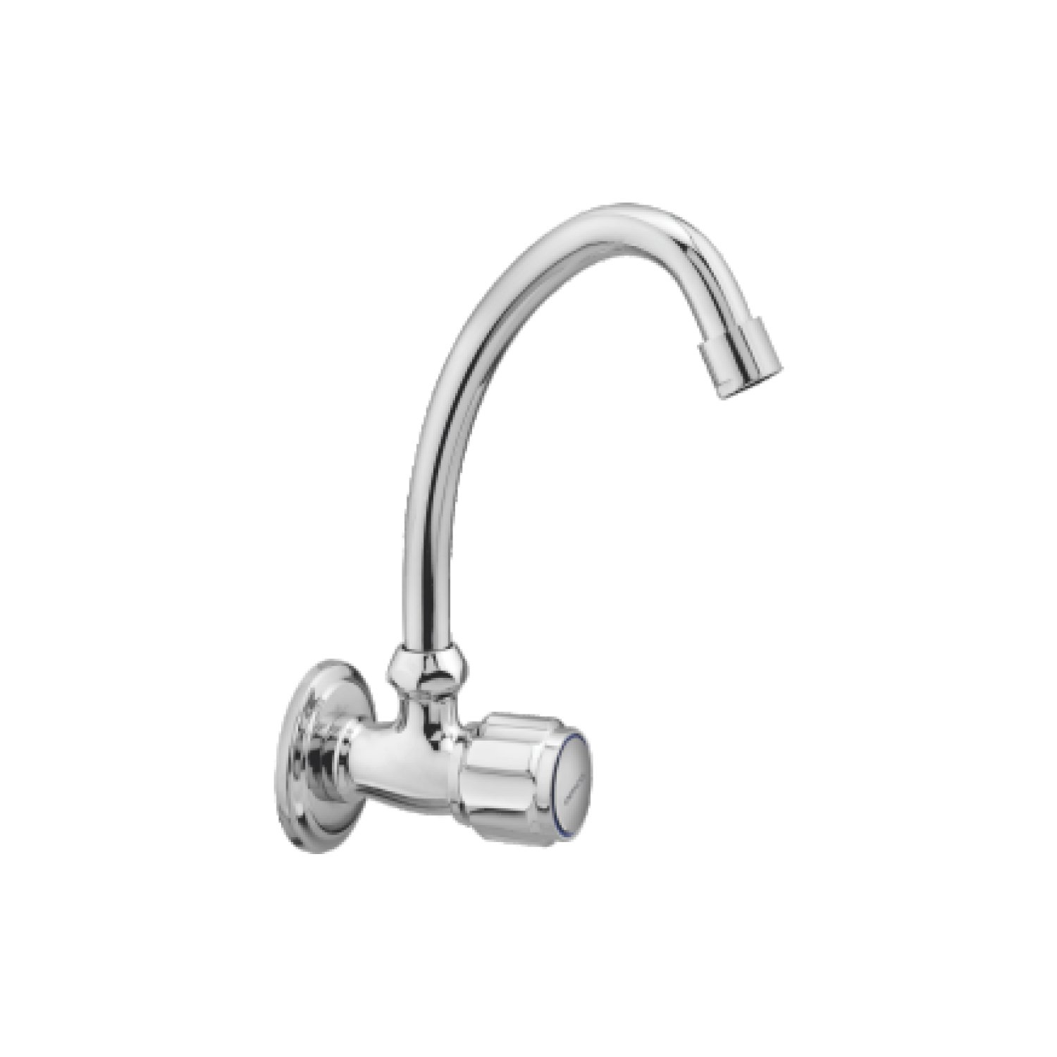 Deluxe Wall Mount Foam Flow Kitchen Sink Tap with Bend Swivel Spout