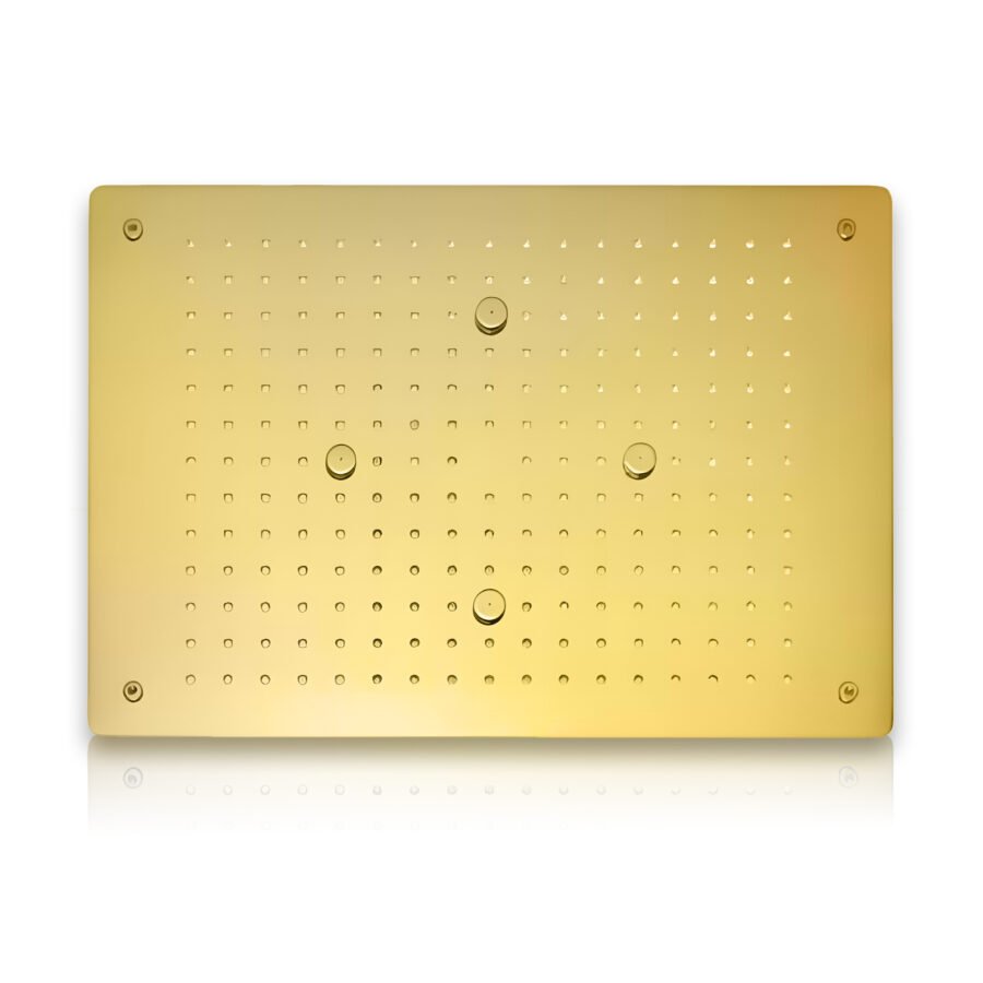 Ella Gold Dual Flow - Rainfall & Mist Luxury Spa Ceiling Shower (19x13 inches)
