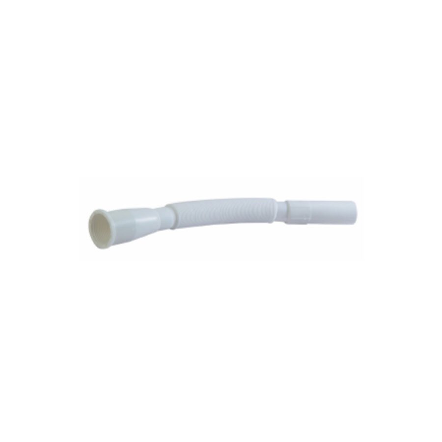 Flexo White PVC Waste Pipe (35 inches) Expandable - Kitchen Flexible Corrugated Tube