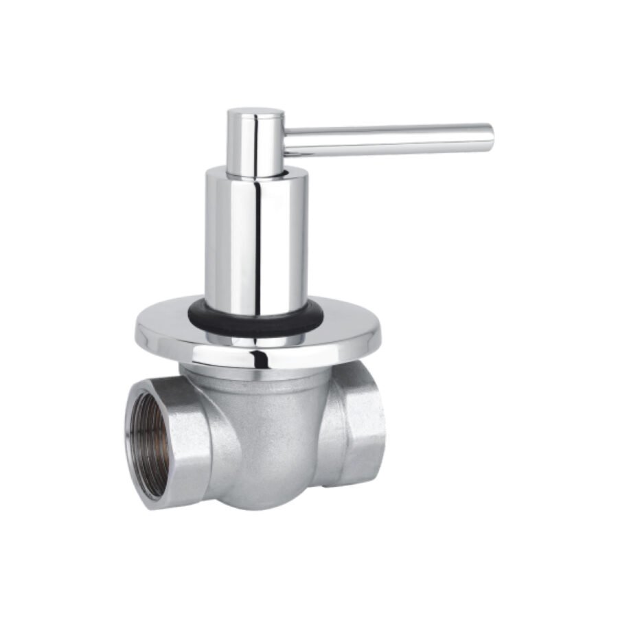 Heavy Duty Control Valve (25mm) - Chrome Brass Water Flow Control Valve