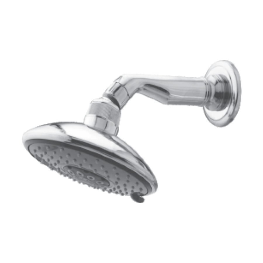 Orbix Overhead Shower with Shower Arm (6 inches) & Flange