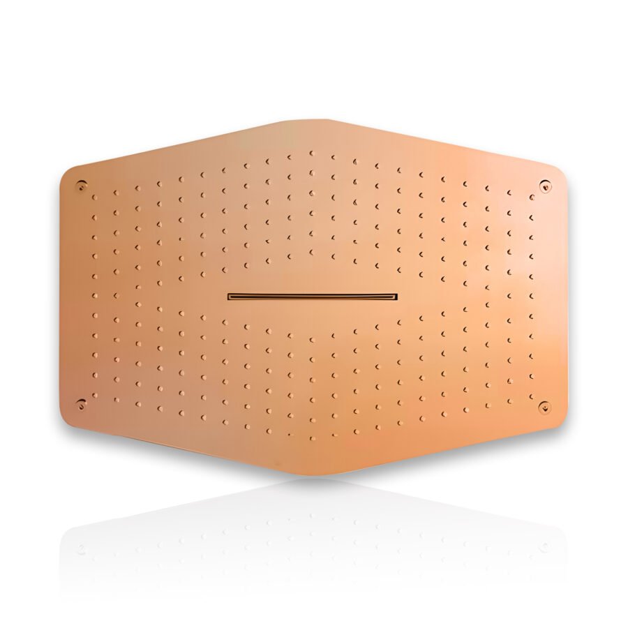Petal Rose Gold Dual Flow - Rainfall & Waterfall Luxury Spa Ceiling Shower (19x14 inches)