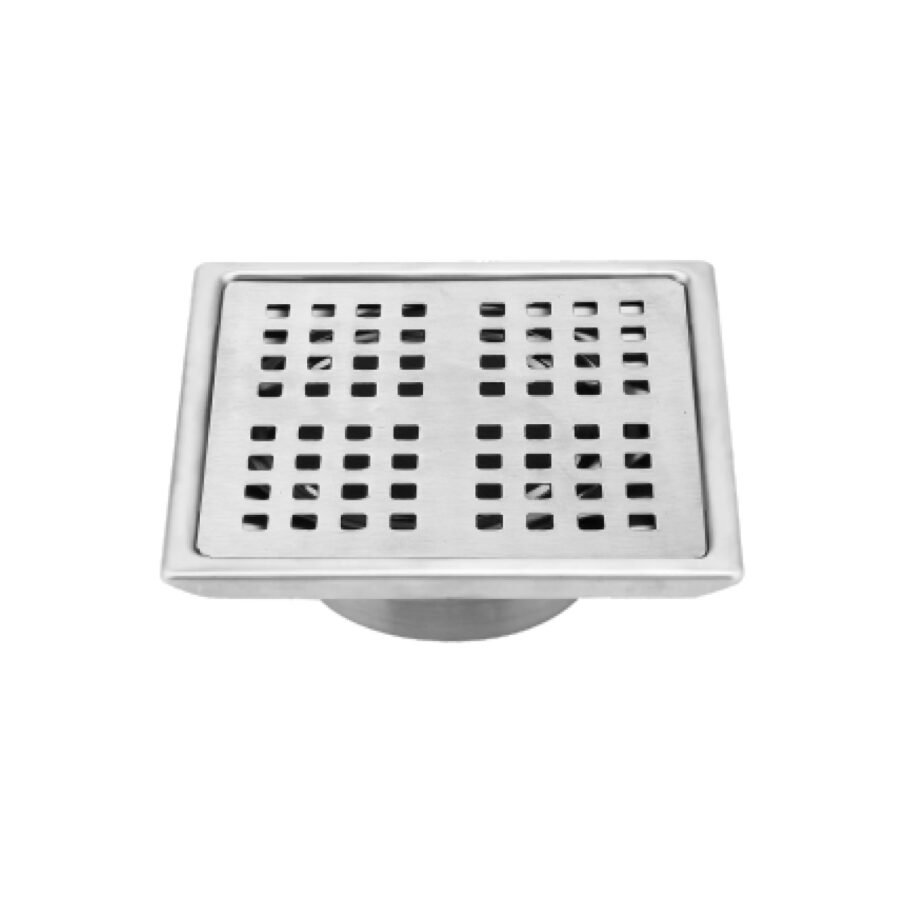 pixel-304-ss-floor-drain-with-designer-grating-top-advanced-cockroach-trap-5x5-inches