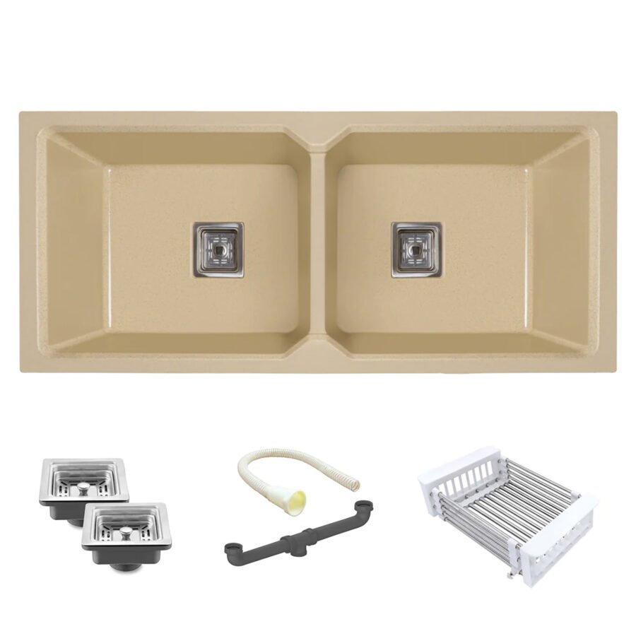 quartz-ivory-sand-double-bowl-kitchen-sink-45x20x10-inches