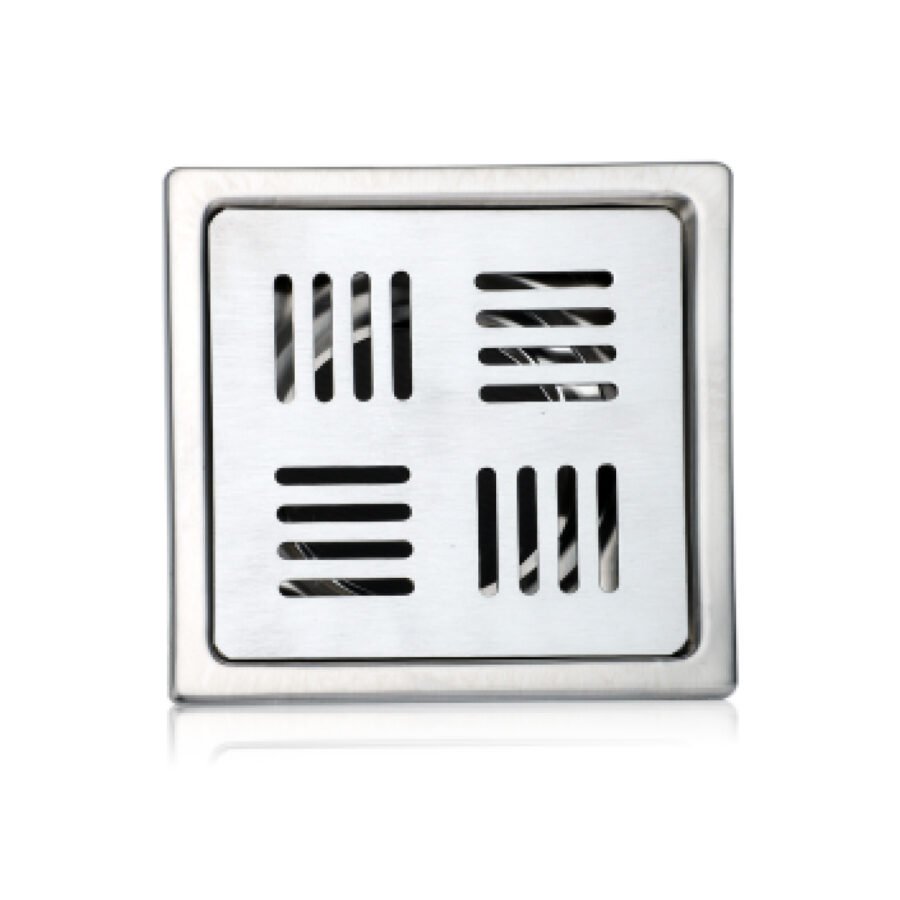 Rift 304-SS Floor Drain with Designer Grating Top (6x6 inches)