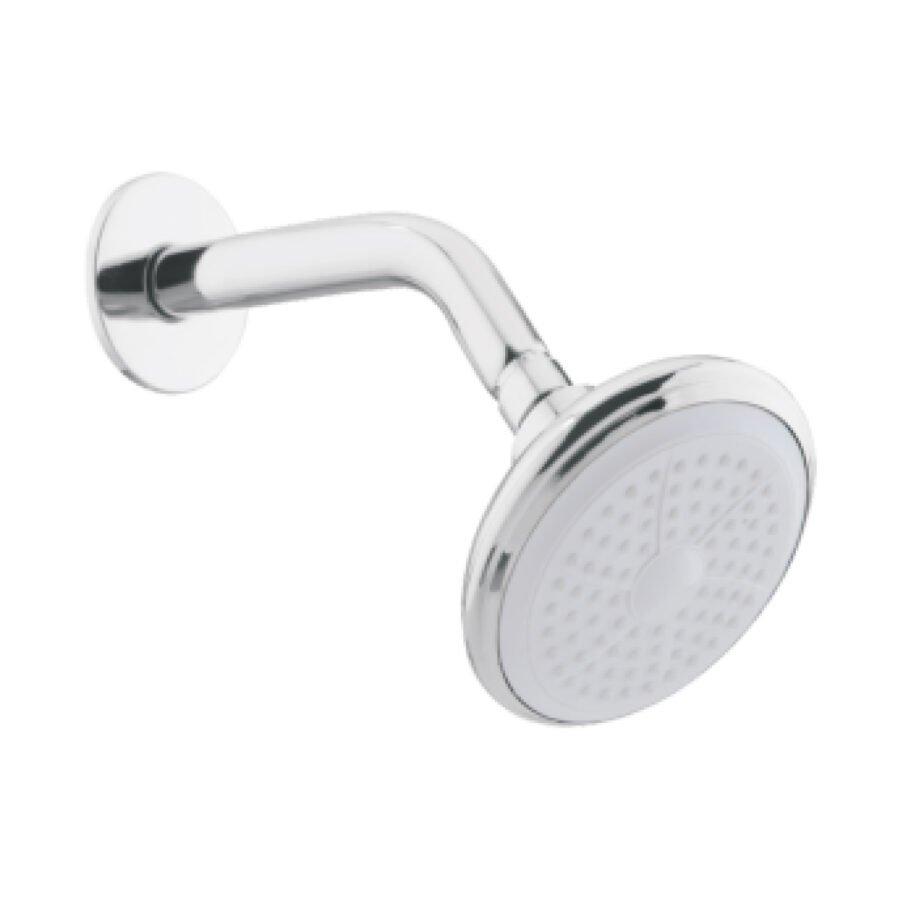 Silver Bell ABS Bend Overhead Shower with Shower Arm (6 inches)
