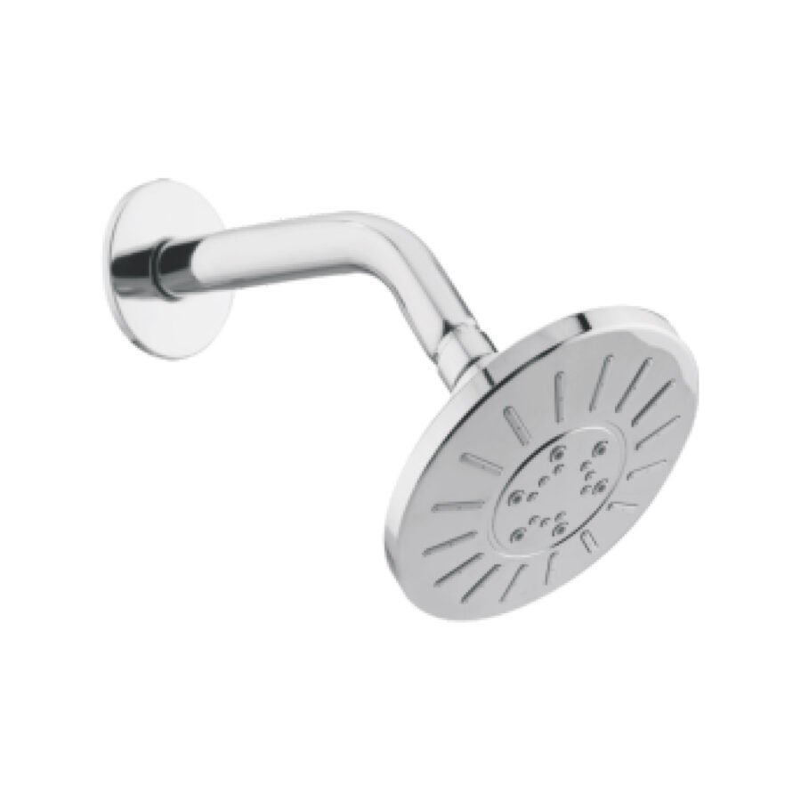 Sun ABS Bend Overhead Shower with Shower Arm (6 inches)
