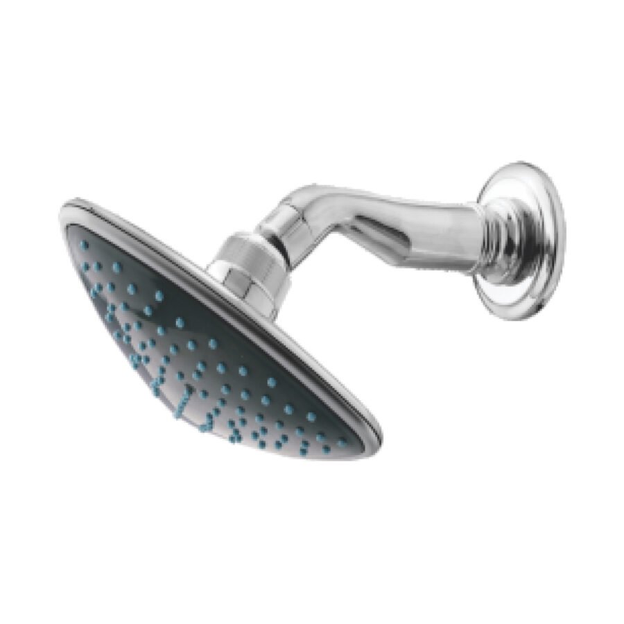 Triangle Overhead Shower with Shower Arm (6 inches) & Flange