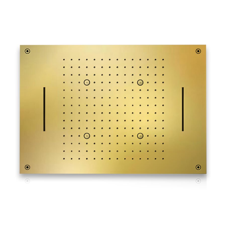 Zion Gold Triple Flow - Rain, Mist, Waterfall Luxury Spa Ceiling Shower (22x20 inches)