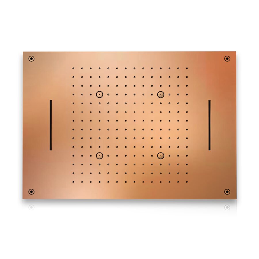 Zion Rose Gold Triple Flow - Rain, Mist, Waterfall Luxury Spa Ceiling Shower (22x20 inches)