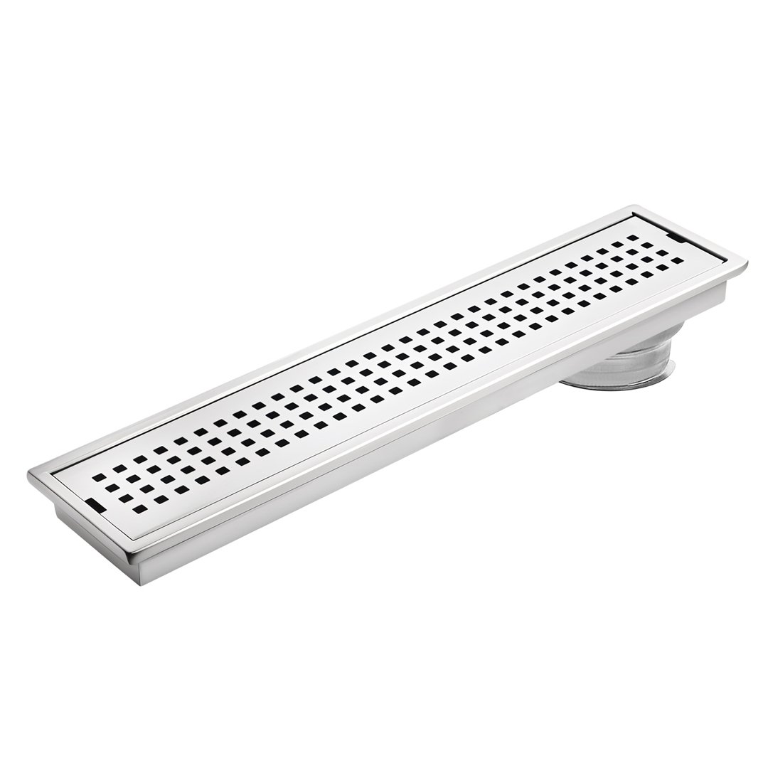 Quadro 304-SS (36x4 inches) Shower Drain Channel with Cockroach Trap - Side Hole