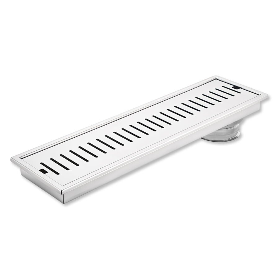 Slot 304-SS (24x4 inches) Shower Drain Channel with Cockroach Trap - Side Hole